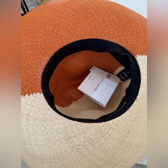 Anthropologie Rancher Artesano Colorblock Straw Hat Size M main image 5